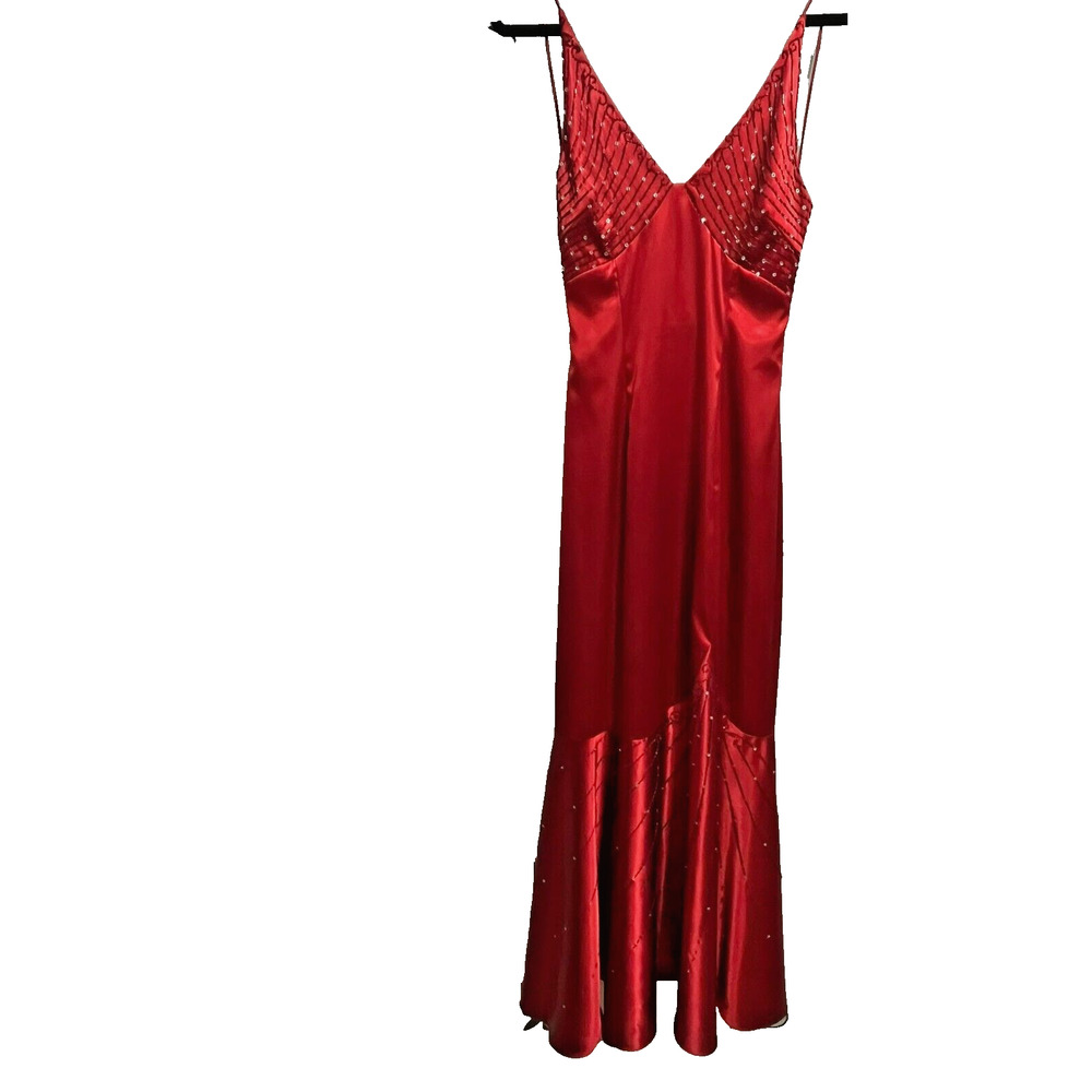 Flip Red Embellished Evening Gown (wedding, prom, dance) Size 3/4 Style 1022